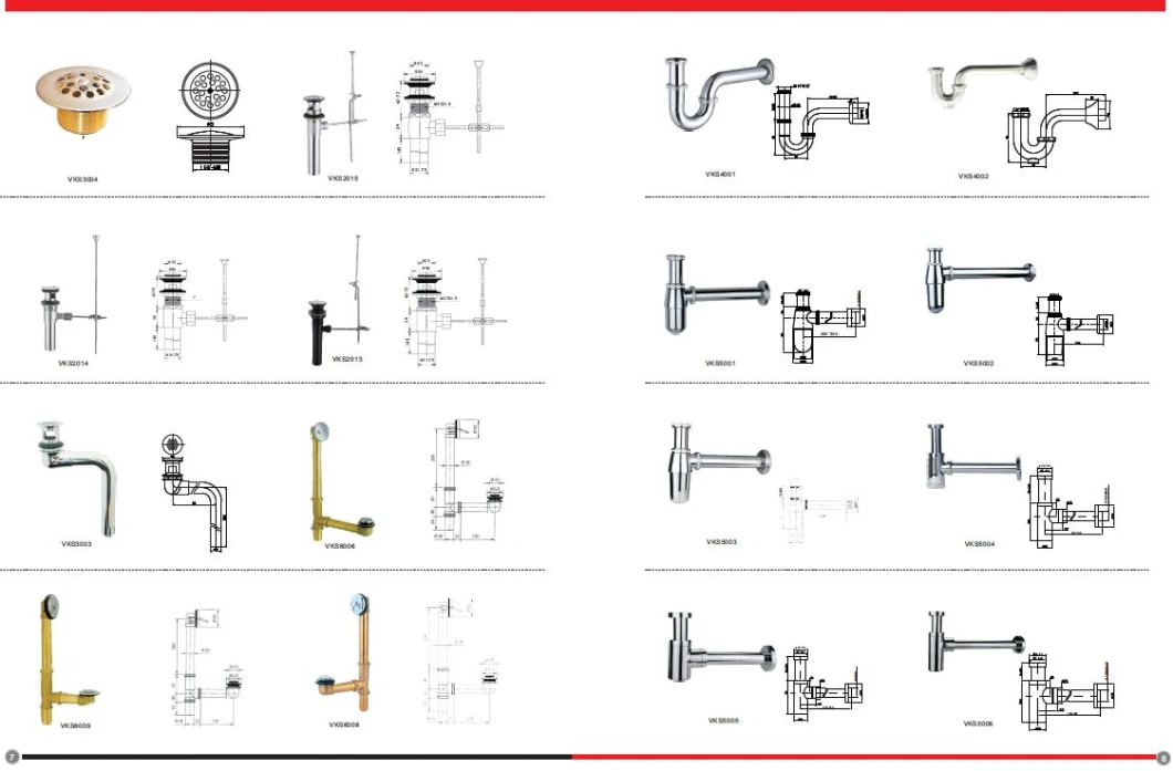 Bathroom Accessories Plumbing Fitting Plastic Sink Drainer Waste Sanitary Ware with Rubber Plug (ALXS0066)