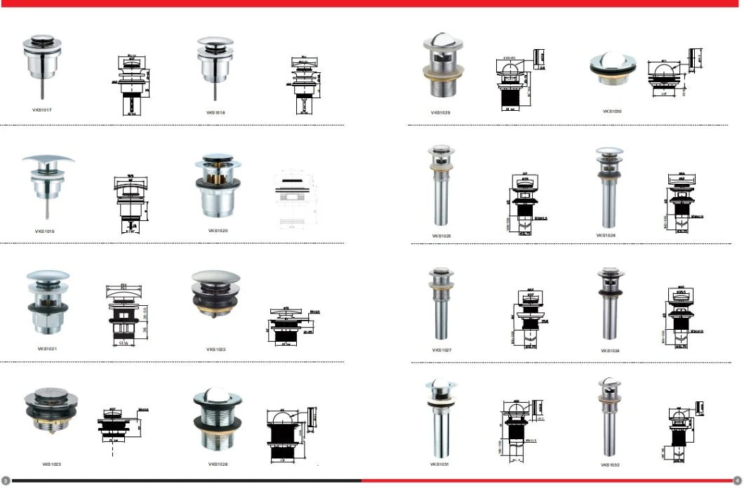 Bath and Basin Spare Parts Brass Plug for Pop up Drainer Waste (ALPJ0036)